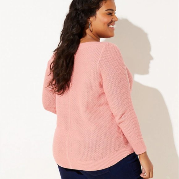 LOFT Plus Knit Tunic Sweater with Boat Neck Size 20/22 - Picture 3 of 15